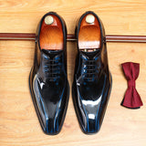 2025 Brick and mortar store wholesale British Oxford shoes men's leather business dress handmade glossy wedding cowhide shoes pointed
