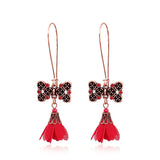 Geometric tassel simple earrings
