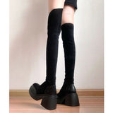 2025  Long knee boots children's popular new popular thick-soled high tube thin boots spring and autumn single boots do not drop the boots