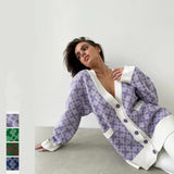 2025 New Popular, , ,  spring and autumn popular sweater cardigan jacquard medium and long cardigan knitted sweater