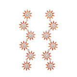 Long sunflower earrings