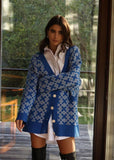 2025 New Popular, , ,  spring and autumn popular sweater cardigan jacquard medium and long cardigan knitted sweater