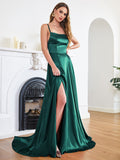 long dresses Skinny suspenders Sexy backless dresses High split dance host dresses