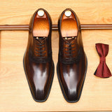 2025 Suit leather shoes men's business dress leather pointed British retro Oxford shoes hand-polished Popularan version men's shoes wholesale