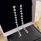 S925 Silver Needle Super Flash Zircon Earrings