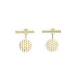 Round pearl-set earrings