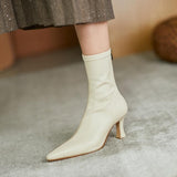 2025  Keep it heavy! Huge good-looking~ Classic black pointed-toed thin-heeled thin socks boots, high-heeled elastic short boots, single boots for women