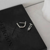 Simple small fresh glossy T-shaped geometric fashion earrings