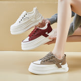 2025  spring white shoes new Korean version ins female students platform heightening sports board shoes casual street shooting HB277