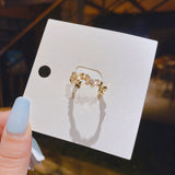 Wholesale copper set zircon net red butterfly ring