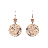 Female retro drop national wooden earrings