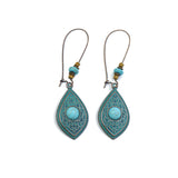 Bohemian Nepalese beads pendant earrings