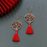 Geometric tassel simple earrings