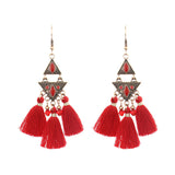 Geometric tassel simple earrings