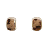 S925 Silver Needle Geometric Simple Leopard Earrings