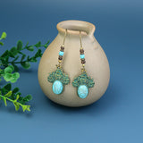 Bohemian Nepalese beads pendant earrings