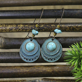 Vintage geometric fringed earrings