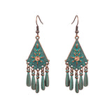 Tassel pendant alloy retro earrings