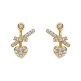 Korean diamond Cupid love earrings