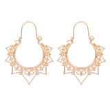 Golden geometry double C earrings