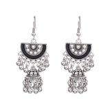 Rice bead bell tassel vintage earrings