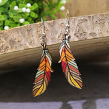 Geometric water drop shell earrings