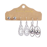Irregular silver butterfly tassel earrings