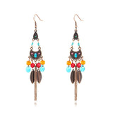 Bohemian long tassel earrings