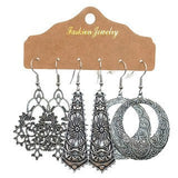 Geometric retro court earrings