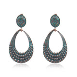 Round alloy earrings