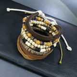 Fashion leather rope hand-woven bracelet