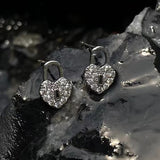 Concentric lock design sense of love lock earrings