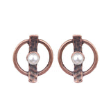 Fashion retro wooden beads hand-woven geometric hollow tassel earrings