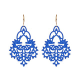 Multi-color leaf-shaped hollow earrings