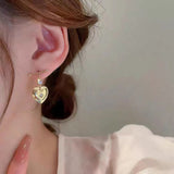 S925 Silver Needle Star Heart T-shaped Earrings