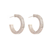 Zircon ring earrings C-ring Earrings
