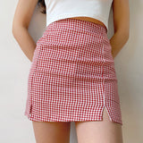 themeisles - Rouge Gingham Skirt