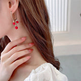Long full diamond Ball Earrings
