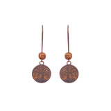 National Geometric Round Wooden Bead Earrings