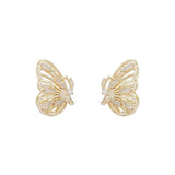 S925 silver needle temperament butterfly earrings