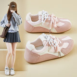 2025  ins Korean version of the new retro German training little white shoes for women  spring students thick soles increase height casual street auction LDS05