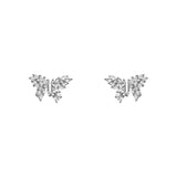 Simple diamond butterfly earrings