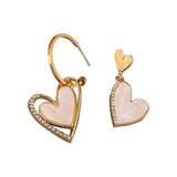 S925 Silver Needle Asymmetric Love Earrings