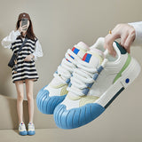 2025  spring little white shoes new Korean version ins female students platform heightening sports tide casual board shoes tide E801