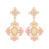Bohemian geometric metal tassel earrings