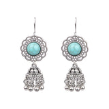 Rice bead bell tassel vintage earrings