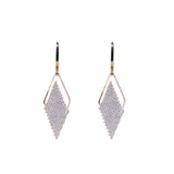 Bowknot geometric tassel long pearl rhinestone earrings
