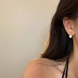 S925 silver needle small and luxurious pearl earrings