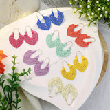 Fashion heart-shaped color hollow earrings