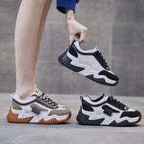 2025  Korean version of dad shoes for women  spring new breathable sports shoes for women ins tide students platform casual shoes for women Y01